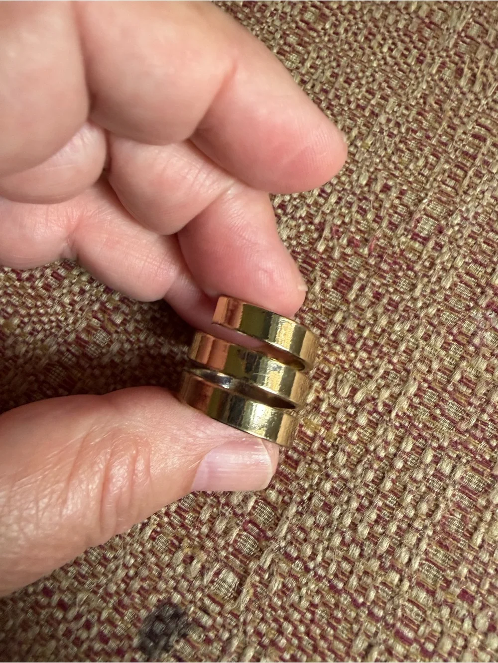 Source Unknown Gold Triple Band Ring